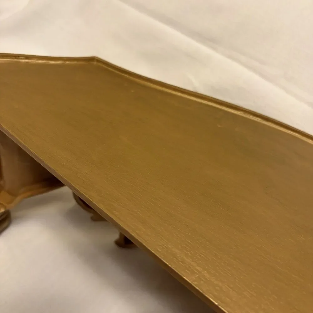 Dart Syroco Vintage Gold Toned Resin Roses Shelf Homco Decor Plastic